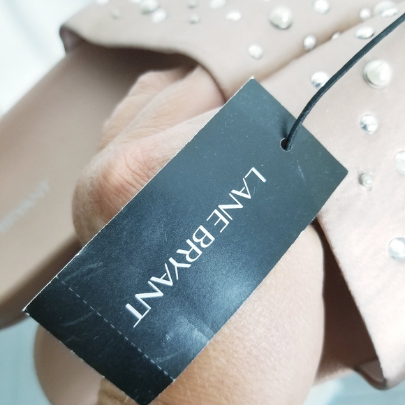 Lane Bryant Sandals slides size 9 Pink Jeweled - Picture 7 of 9